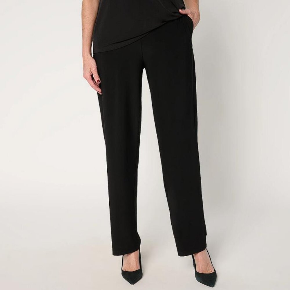 Susan Graver Black Women's Trousers, Liquid Knit, like NEW!